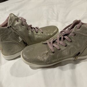 UGG Gold and Pink High-Top Sneakers
